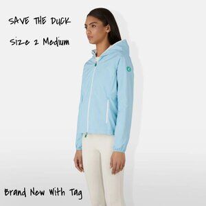 Save The Duck Stella Rain Windbreaker Jacket Women Size 2 Medium New with Tag